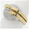 Image 1 : 0.74ctw Diamond Ring - 18KT Two-Tone Gold