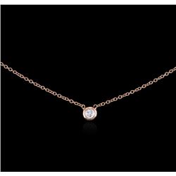 0.09ct Diamond Necklace - 14KT Rose Gold