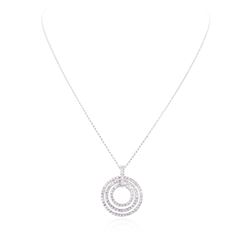 14KT White Gold 2.05ctw Diamond Pendant With Chain