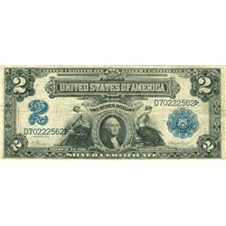 1899 Large Note $2 United States "Mini-Porthole" Silver Certificate