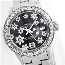 Rolex Stainless Steel Diamond DateJust Ladies Watch