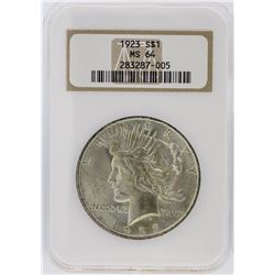 1923 NGC MS64 Peace Silver Dollar