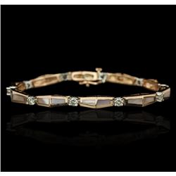 14KT Two-Tone Gold 0.67ctw Diamond Bracelet