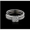 Image 2 : 14KT White Gold 0.50ctw Diamond Ring