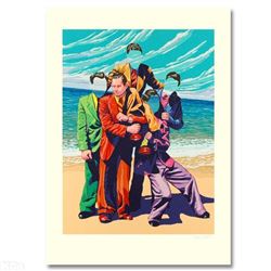 Five Men On The Beach By Reudor Gratch