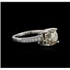 Image 1 : 18KT White Gold 3.05ctw Diamond Ring