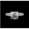 Image 2 : 18KT White Gold 3.05ctw Diamond Ring