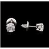 Image 2 : 1.22ctw Diamond Stud Earrings - 14KT White Gold