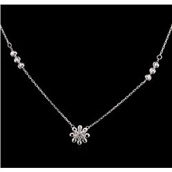 0.08ctw Diamond Necklace - 14KT White Gold