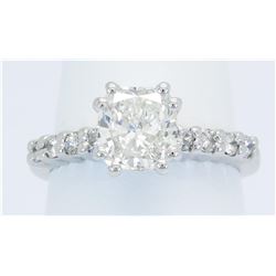 GIA Certified 1.14ctw Diamond Ring - 14KT White Gold