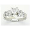 Image 1 : 0.80ctw Diamond Ring - Platinum
