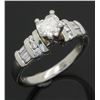 Image 2 : 0.80ctw Diamond Ring - Platinum