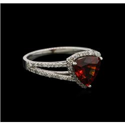 2.00ct Almandite and Diamond Ring - 18KT White Gold