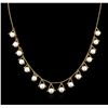 Image 1 : 18KT Yellow Gold Pearl Necklace