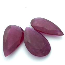 29.72ctw Pear Mixed Ruby Parcel