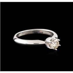 14KT White Gold 0.41ct Round Diamond Solitaire Ring