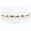 Image 2 : 1.90ctw Diamond and Ruby Bracelet - 14KT Yellow Gold