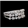 Image 1 : 18KT White Gold 0.51ctw Diamond Ring