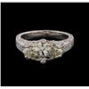 Image 1 : 3.80ctw Diamond Ring - Platinum