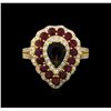 Image 2 : 1.43ctw Ruby and Diamond Ring - 14KT Yellow Gold