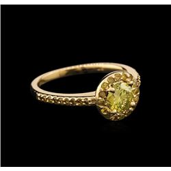 1.03ctw Yellow Diamond Ring - 14KT Yellow Gold