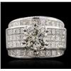 Image 2 : 18KT White Gold 4.64ctw Diamond Ring