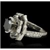 Image 1 : 14KT White Gold 3.57ctw Diamond Ring