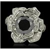 Image 2 : 14KT White Gold 3.57ctw Diamond Ring