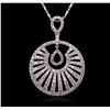 14KT White Gold 1.63ctw Diamond Pendant With Chain