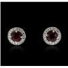 Image 1 : 14KT White Gold 1.83ctw Ruby and Diamond Earrings