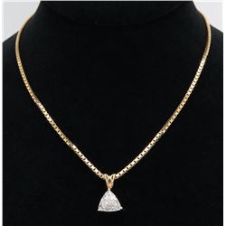 1.10ct Diamond Pendant - 14KT Yellow Gold