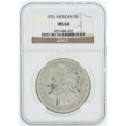 1921 NGC MS64 Morgan Silver Dollar