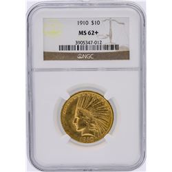 1910 NGC MS62+ $10 Indian Head Eagle Gold Coin