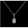Image 1 : GIA Cert 0.91ctw Diamond Pendant With Chain - 14KT White Gold