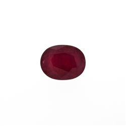 6.42ctw. One Oval Cut Natural Ruby