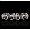 Image 1 : 14KT White Gold 17.61ctw Sapphire and Diamond Bracelet