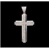 Image 1 : 1.75ctw Diamond Cross Pendant - 14KT White Gold