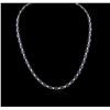 Image 1 : 14KT White Gold 37.72ctw Sapphire and Diamond Necklace