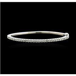 14KT White Gold 2.06ctw Diamond Bangle Bracelet