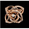 Image 2 : 14KT Rose Gold 0.42ctw Diamond Ring