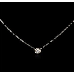 14KT White Gold 0.24ct Diamond Necklace