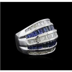 2.00ctw Sapphire and Diamond Ring - 14KT White Gold