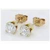 Image 2 : 0.73ctw Diamond Stud Earrings - 14KT Yellow Gold