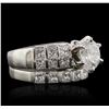 Image 1 : 18KT White Gold 5.20ctw Diamond Ring