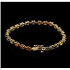 Image 2 : 9.60ctw Multi Color Sapphire Bracelet - 14KT Yellow Gold