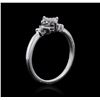 Image 3 : 10KT White Gold 0.10ctw Diamond Ring