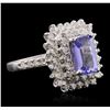 14KT White Gold 1.88ct Tanzanite and Diamond Ring