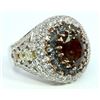 Image 2 : GIA Cert 10.89ctw Color Change Alexandrite and Diamond Ring - 18KT Two-Tone Gold