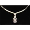 Image 1 : WHITE DIAMOND FRONTAL TWIST NECKLACE QUATER CARAT 25 DIAMONDS INCLUDES $650