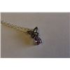 Image 2 : AMETHYST & DIAMOND PENDANT /NECKLACE SET STERLING SILVER APPROX RETAIL $350.00